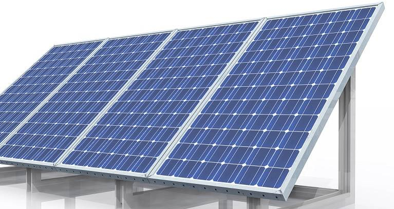 Placas solares fotovoltaicas. Grupo de paneles
